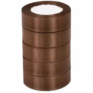 Лента атлас шоколадный 25 мм*22,85 м / 88029710