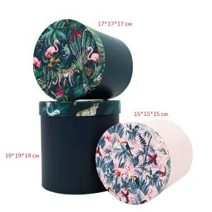 Коробка "Джунгли" 17*17*17 см цилиндр