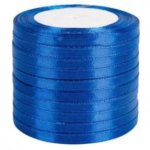 Лента атлас синий 0,6 см*22,85 м. /87995905