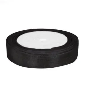 Лента Органза 1.2 см.*22.85 м Черный / О121039