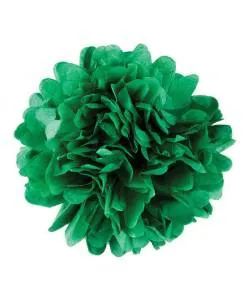 Помпон из бумаги 35 см. (изумрудный) 