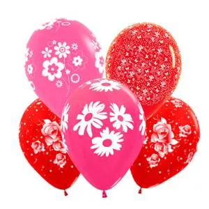 Микс цветов, Ассорти (6 дизайнов) пастель 12" (Колумбия)