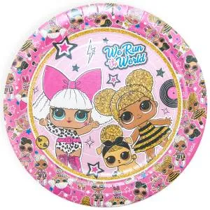 Тарелка  "Кукла ЛОЛ"  18 см. 6 шт./294353
