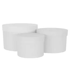 Коробка цилиндр 18*9 см. Белый/ FUT0097