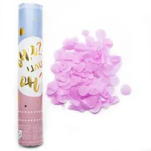 Хлопушка 30 см. "Гендер Пати", конфетти тишью Круги розовый /823141