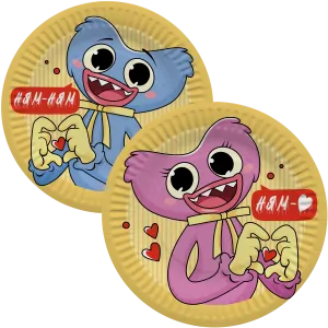 Тарелка "Зубакисси и Зубасисси" 7 дюйм/18 см. 6 шт. 77403