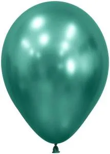 12" Зеркальные шары Рефлекс Аврора грин (Колумбия) / 12 шт