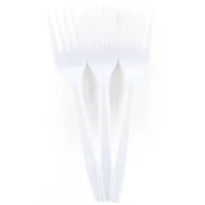 Вилки пластиковые Белые 15 см, 10 шт / 6231272