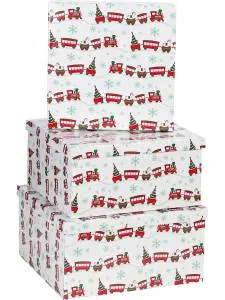 Коробка 19,5*19,5*11 см Новогодний поезд