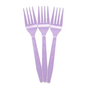 Вилки пластиковые Сиреневые 15 см, 10 шт / 6231677