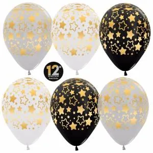 12" Звезды контур, ассорти кристалл 25 шт.(Колумбия)/354163