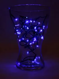 Гирлянда метражная 5,5 м. СИНИЕ 60 ламп, темная нить