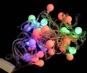 Гирлянда с насадками "Шарик белый" 4 м. (Ч03691)