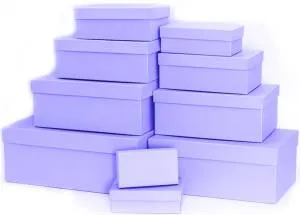 Коробка 21*14*9 см Сиреневая