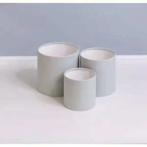 Коробка цилиндр 21*21 см. "Серый" без крышки