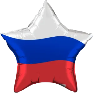 18" Звезда триколор (Россия)/750278/ 1202-3178
