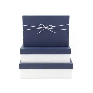 Коробка 25*17*7 см "Элегантность" синяя