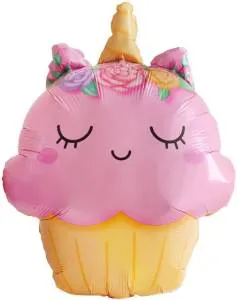 27" Кексик, Цветочный Единорог, розовый / Китай 24770