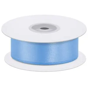 Лента атлас лазурный 7 мм*22,85 м / 07198