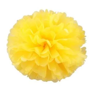 Помпон из бумаги 40 см (желтый)