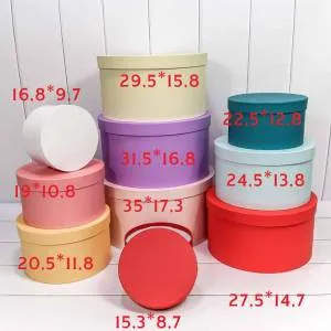 Коробка 22,5*12,8 см Круглая разноцветный микс