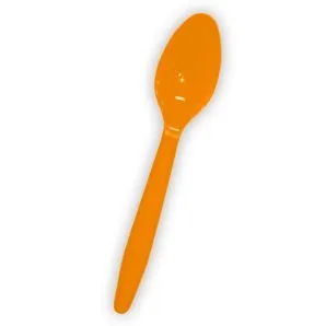 Ложки пластиковые "Делюкс" Оранжевые/12 шт (Колумбия)