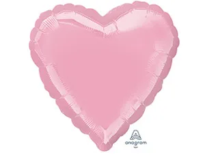 Сердце пастель светло- розовое 18" (Анаграм)/ 1204-0770