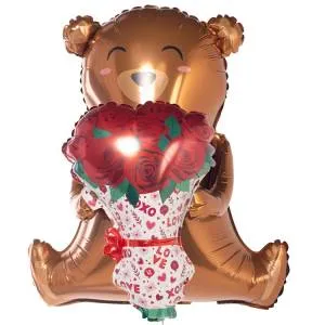 Мишка с букетом роз (Betallic)/ 1207-5665