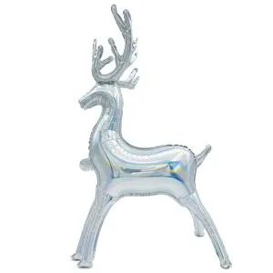 3D Олень Серебро голография 35" (Китай) / 24905