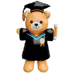 AIR 3D Мишка Выпускник сатин (ходячий шар)/ 1208-0937