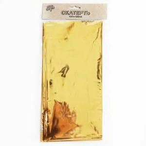 Скатерть фольг золотая 137х182см 1502-4694