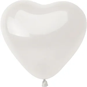 10" Сердце белое пастель / Китай 610310