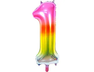 Цифра "1" - радуга металлик/ Китай 1207-3396