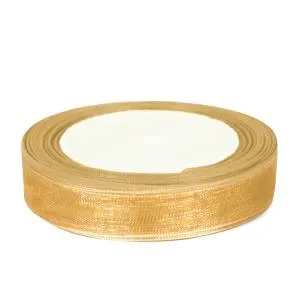 Лента Органза 1.2 см.*22.85 м Золото/О12GOLD