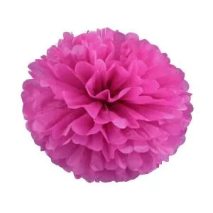 Помпон из бумаги 35 см. (фуксия) 