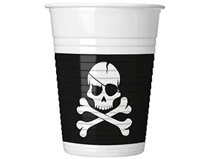 Стакан "Череп пирата" 200 мл. 8 шт./1502-3388