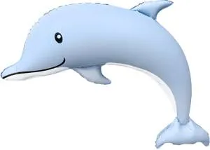 46" Дельфин, голубой сатин / Китай 27418