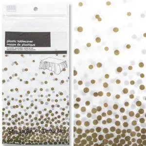 Скатерть "Конфетти Золото" 1,3*2,7 м./6012113