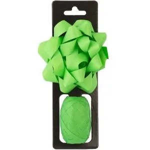 Бант Звезда 10 см.+Лента 10 м. сатин зеленый / 1507-1883