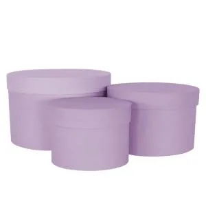 Коробка цилиндр 16*8 см. Сиреневый/ FUT0097S