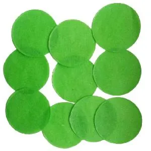 Конфетти для шаров "Круг салатовый" d=4,2 см., 50 гр.