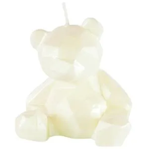 Свеча "Медведь" граненый Перламутровый жемчуг 6*5 см./3978
