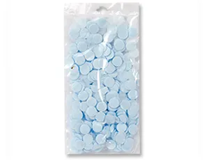 Конфетти Круги Текстиль Голубые 2см 30гр 1501-4580