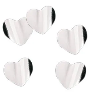 Конфетти "Сердца серебряные" фольгированные 3см.,500 гр.