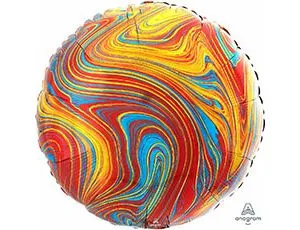 Шар 19" Круг Мрамор Colorful (Анаграм)/1204-1040