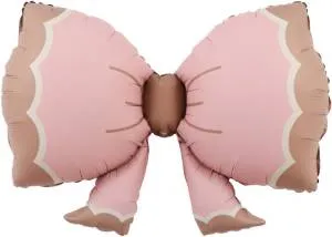 37" Бант, розовый сатин / Китай 25105