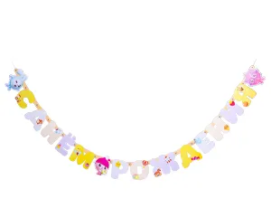 Гирлянда - буквы  "ДР Малышарики Флажки" 210см    