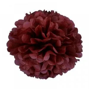 Помпон из бумаги 25 см. (кофейный)