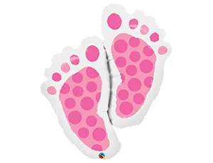 Стопы Девочки Розовые (Qualatex) /1207-3149