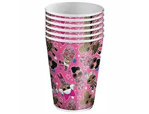 Стаканы Куклы ЛОЛ паттерн 250мл 6шт 1502-4965